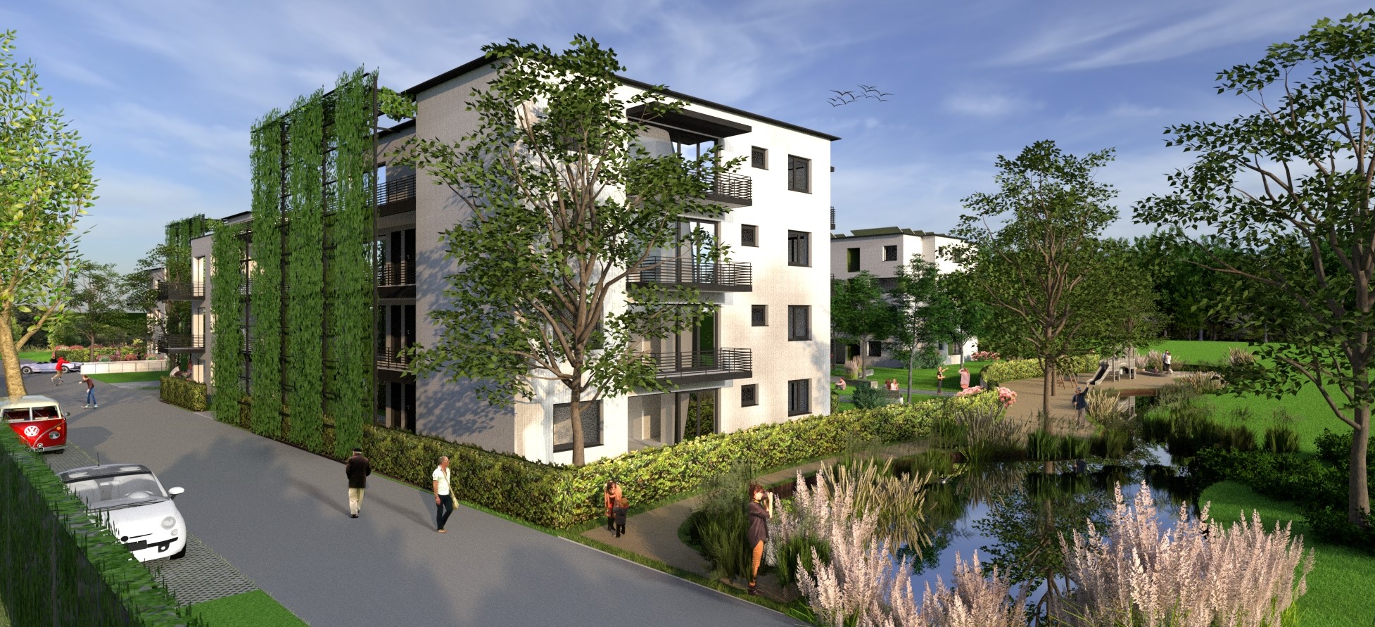 Architekturbüro Rombach Kirchzarten Wettbewerb "Alte Ziegelei" für 70 Wohnungen in Nürtingen