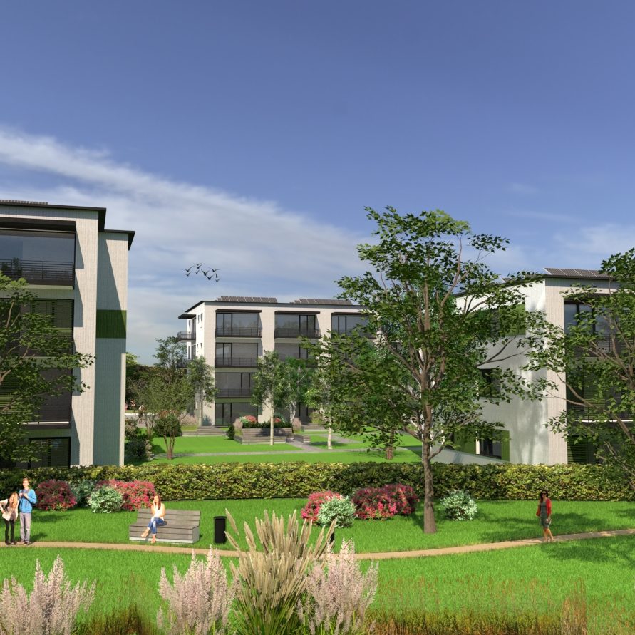Architekturbüro Rombach Kirchzarten Wettbewerb "Alte Ziegelei" für 70 Wohnungen in Nürtingen